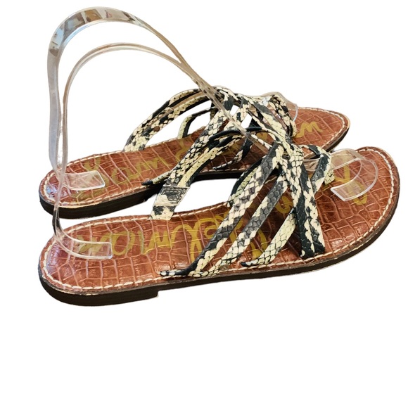 Sam Edelman Georgette Phthalo Snake Print Woven Slides size 9 - Picture 6 of 10